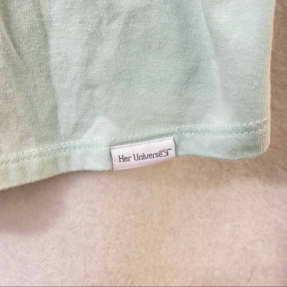 Disney Parks Her Universe Mickey & Friends Tee Size 1X Colorblock Sleeves Pastel - Picture 2 of 6